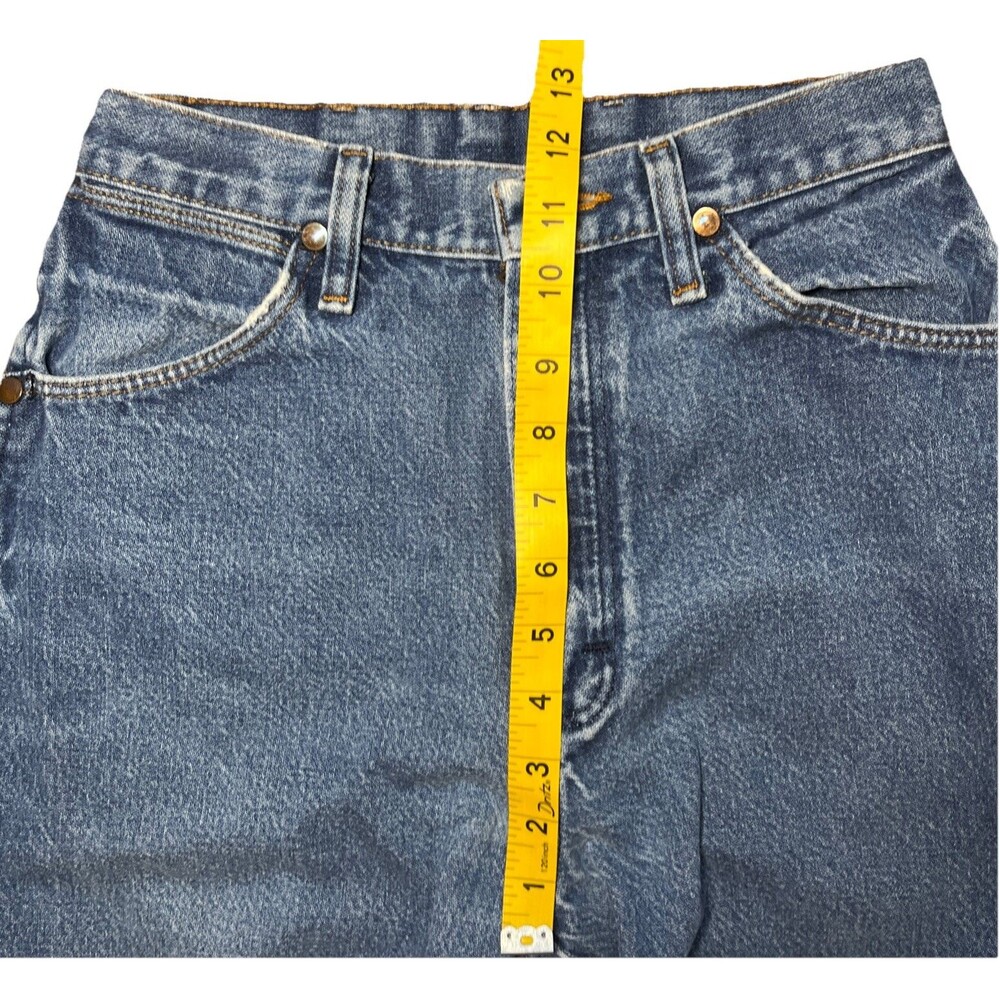 Vintage 90s Wrangler 12MWZG High Waist Cowgirl Wedgie Jeans Straight Sz 5/6 x 30 - Picture 7 of 14